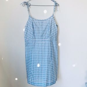 Madewell Gingham Tie-Strap Dress